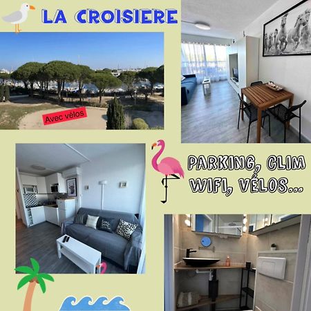 Studio Vue Port, Parking Prive, Terrasse, Clim 勒格罗-迪鲁瓦 外观 照片